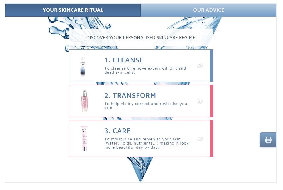 Vichy advisor skincare ritual
