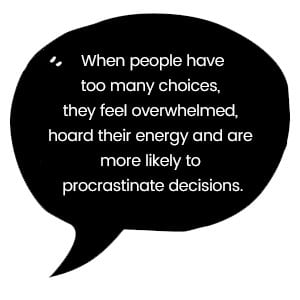 too many options turn people into hoarders