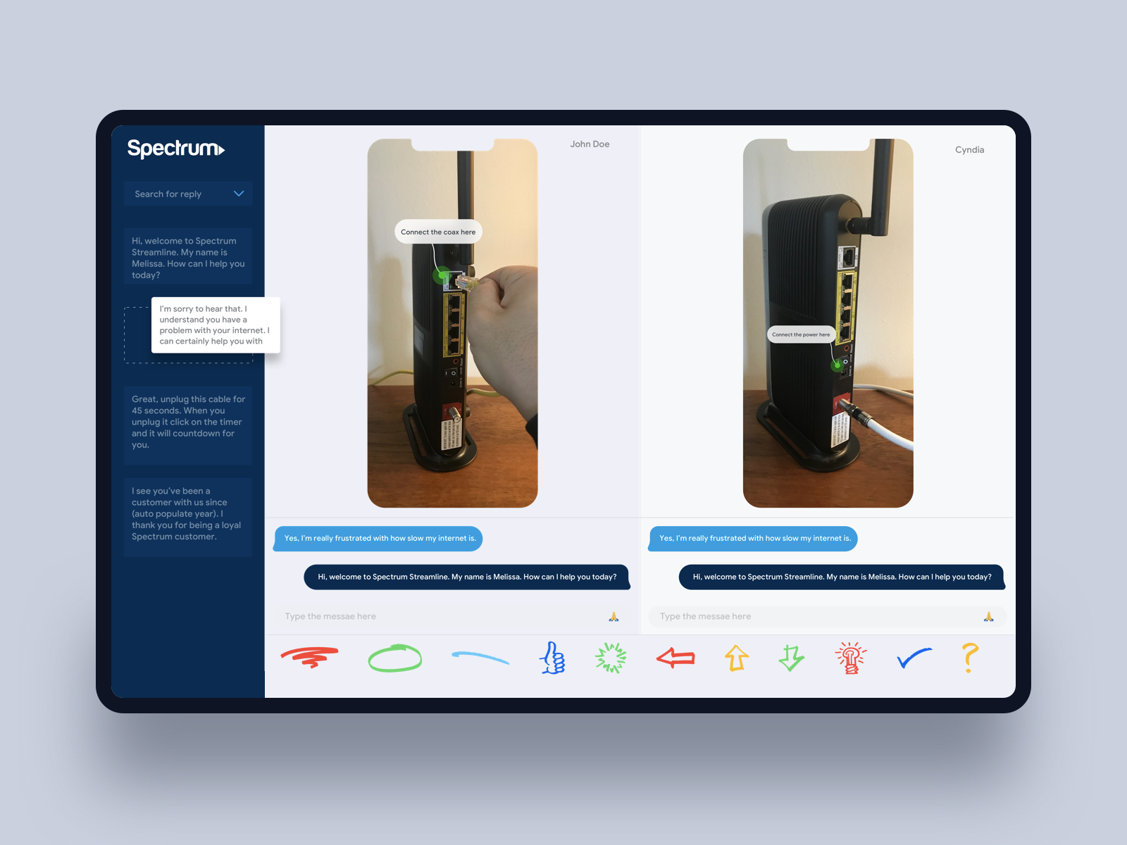 visual engagement telcomm support