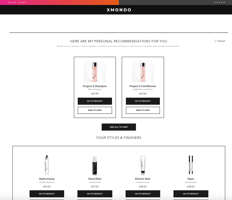 Examples of dynamic product bundles