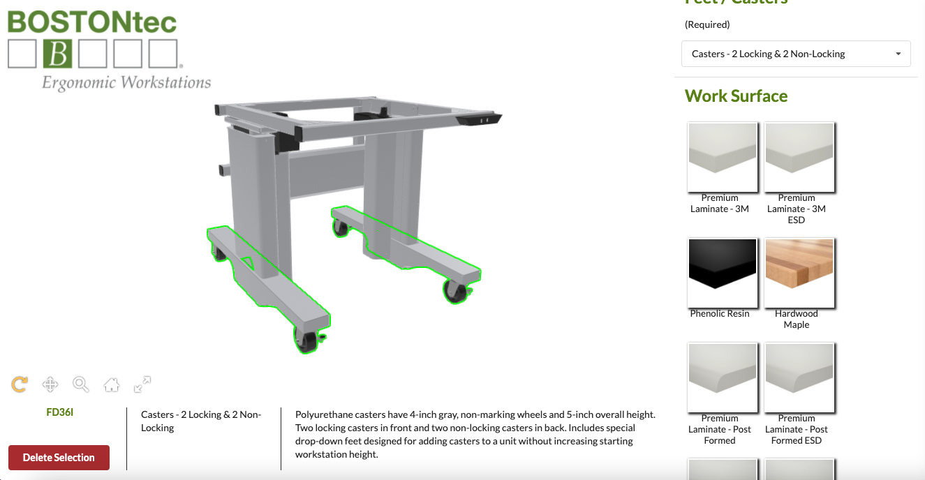 Examples of 3D visual configurators that allow customization