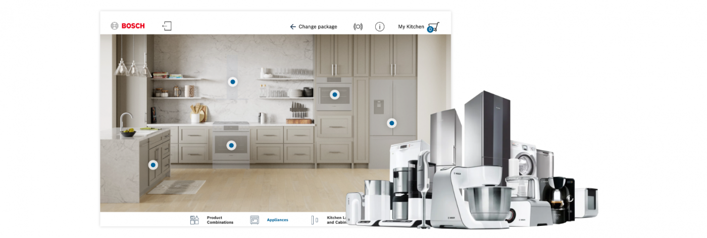 Example of product configurator with numerous products