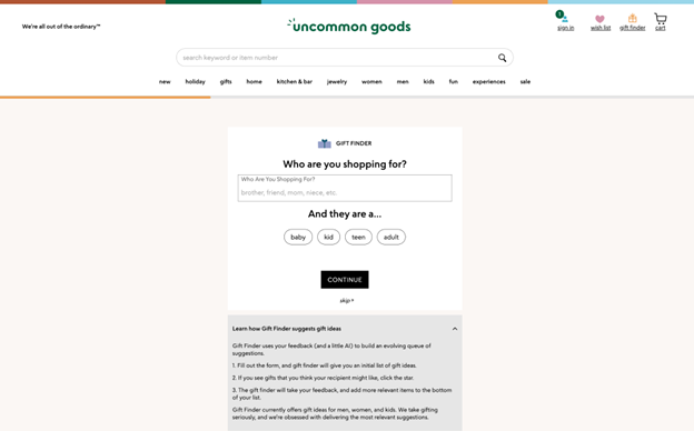 Uncommon Goods screeshot