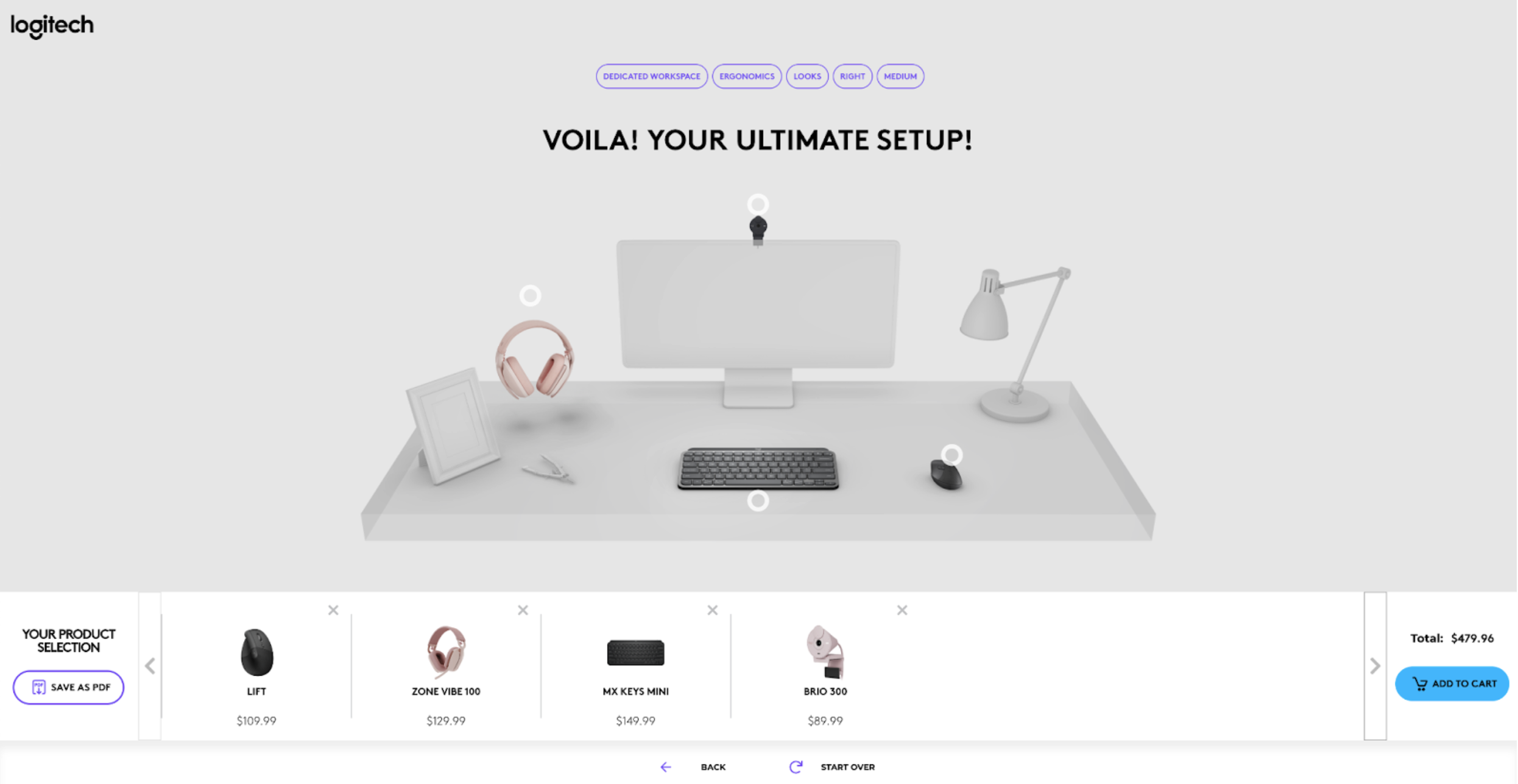 Logitech your ultimate set-up screen