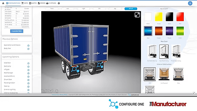 Configure One truck configurator example