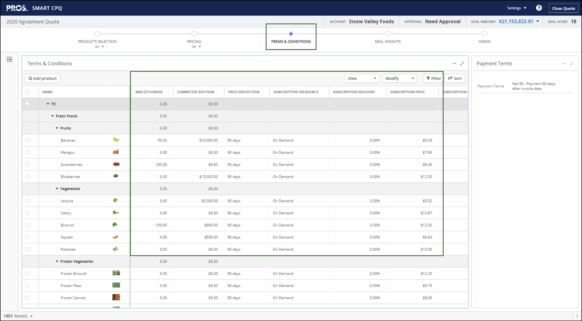 Pros SMart CPQ terms and conditions example