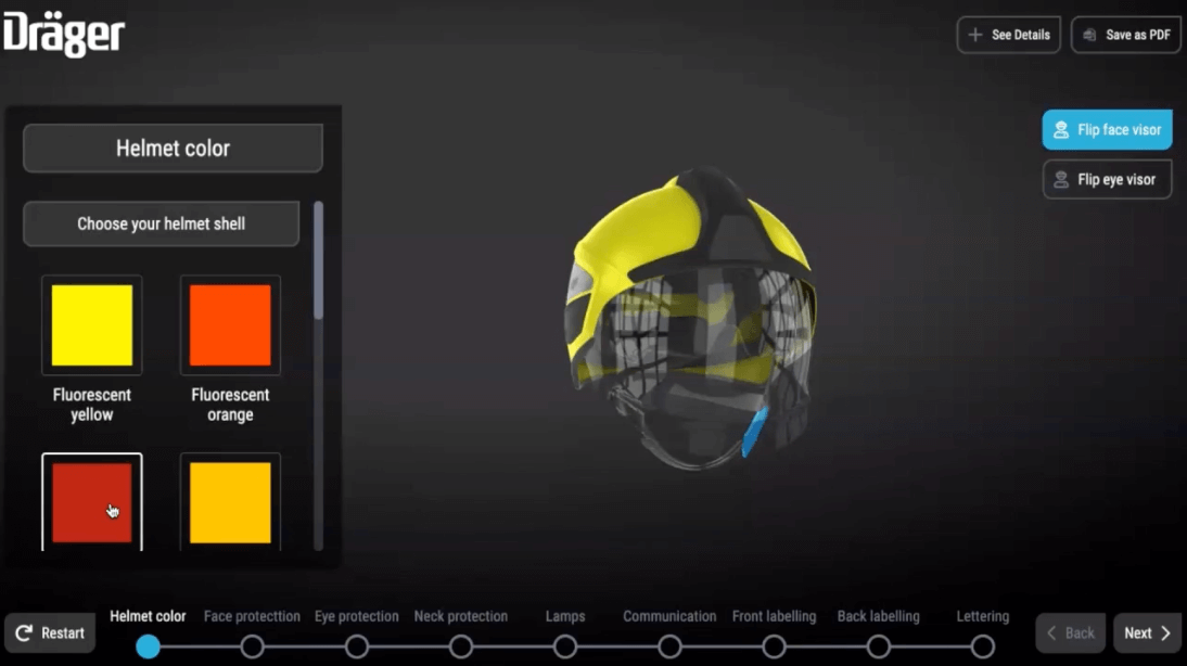 Dräger helmet selector