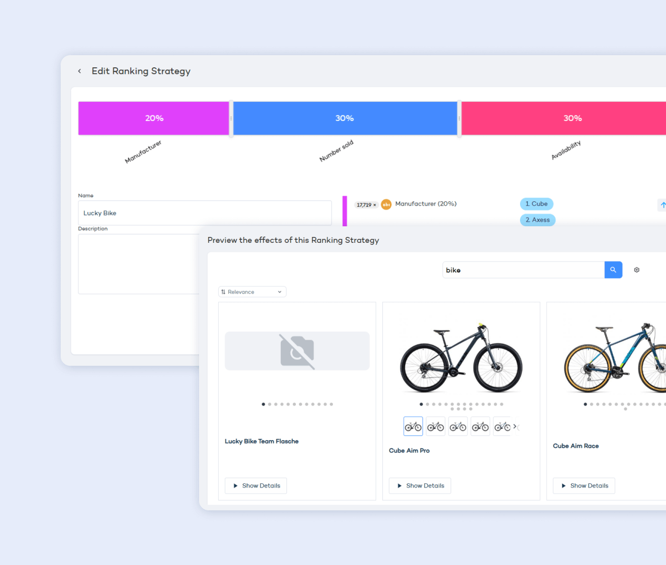 customize ranking factors