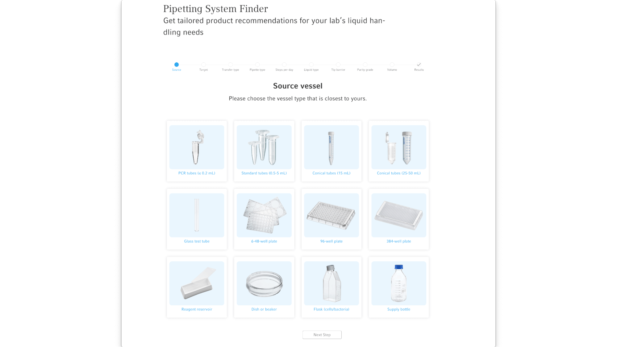 Eppendorf pipetting system finder