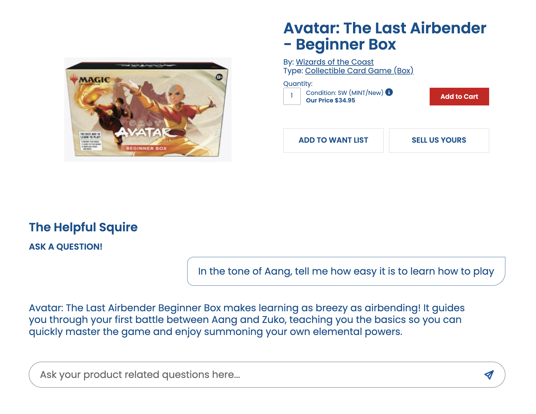 zoe on noble knights pdp