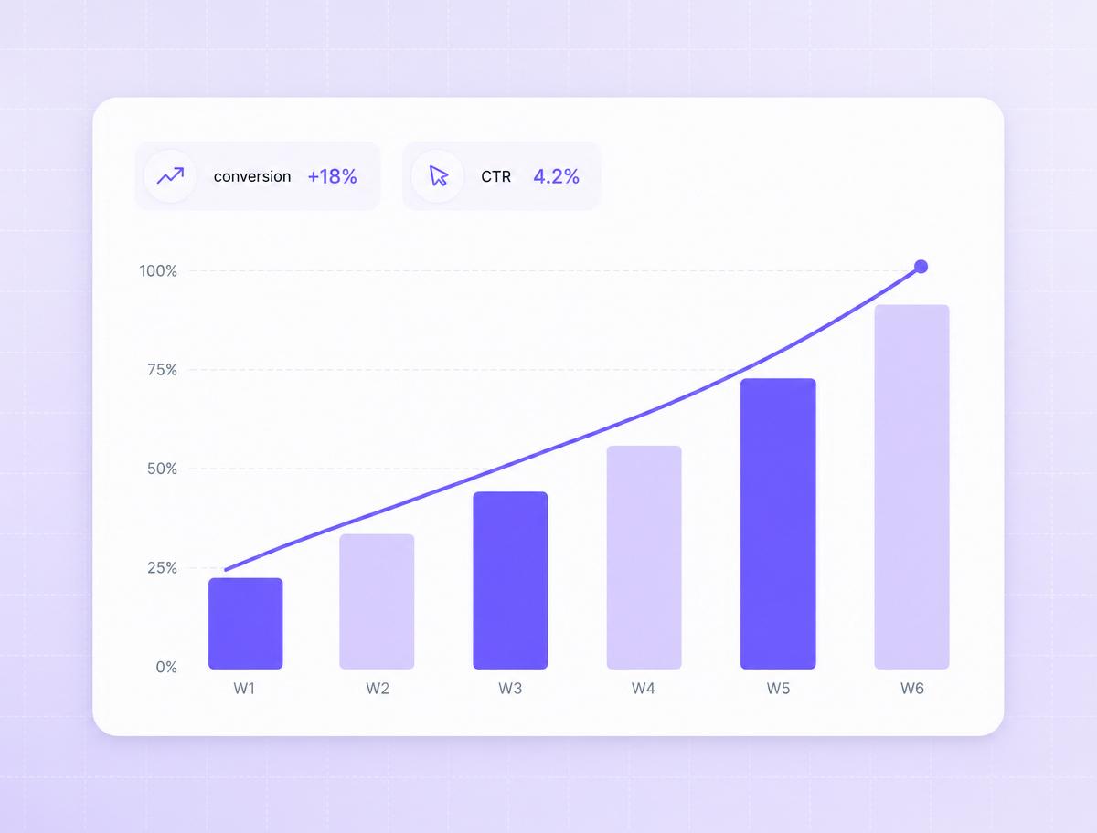bar chart coversions upward trend